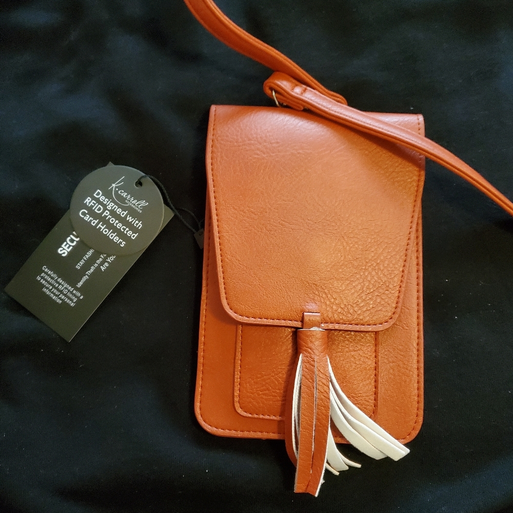 NWT K. Carroll Orange crossbody purse/wallet